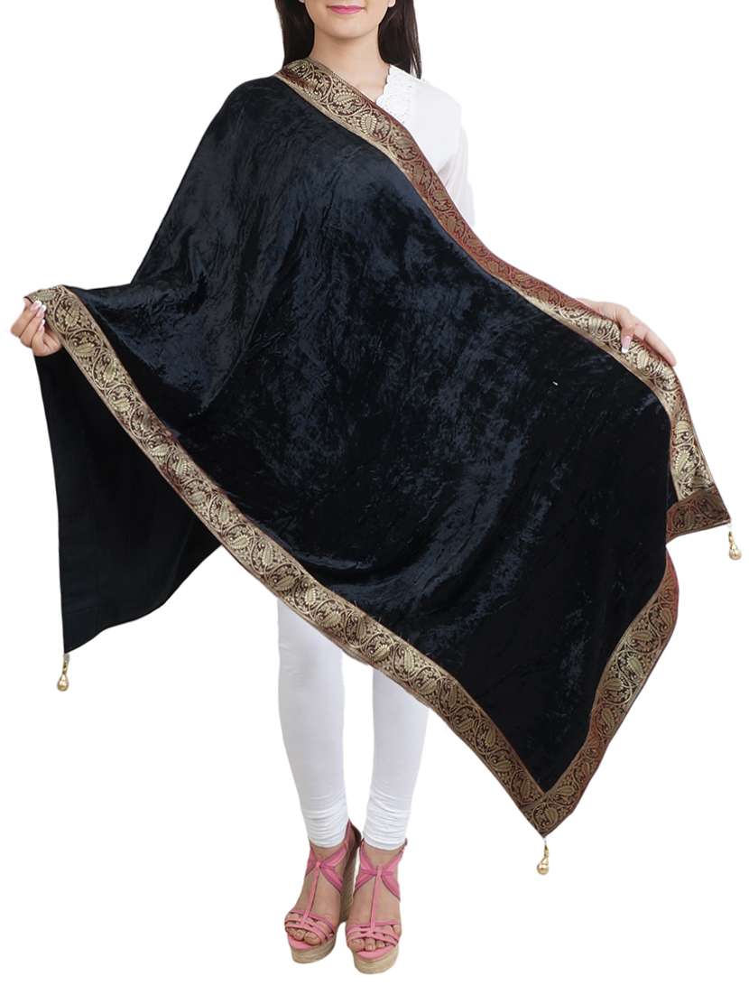 black velvet shawl - 14573366 -  Standard Image - 1