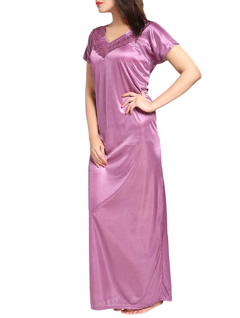 purple nightwear gown - 14574181 -  Standard Image - 1