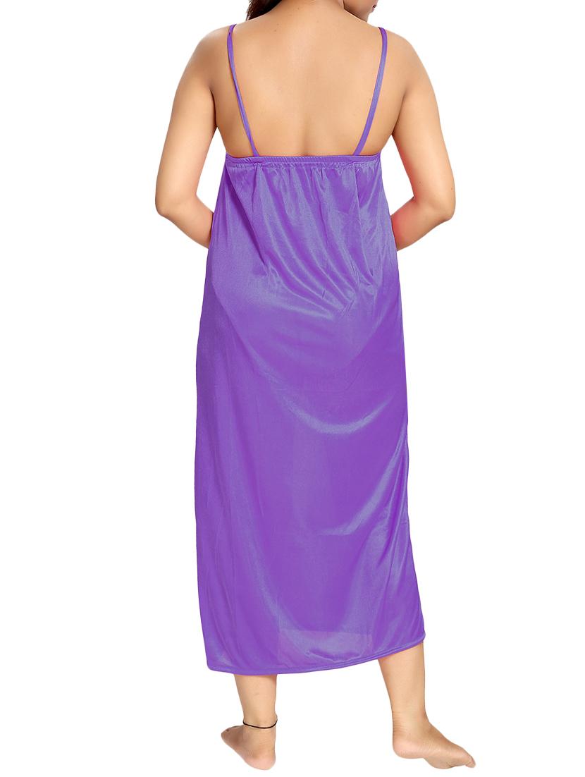 purple satin nightwear set - 14574195 - Standard Image - 4