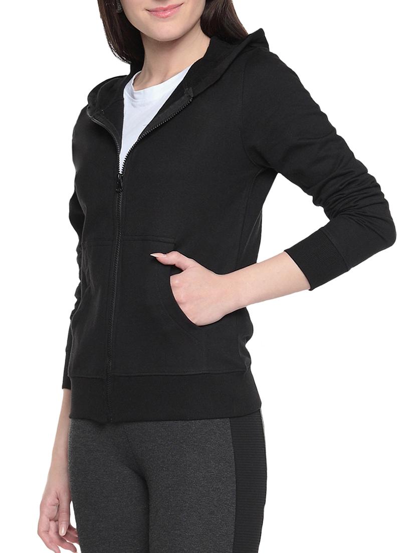 solid black hooded sweatshirt - 14574512 - Standard Image - 1