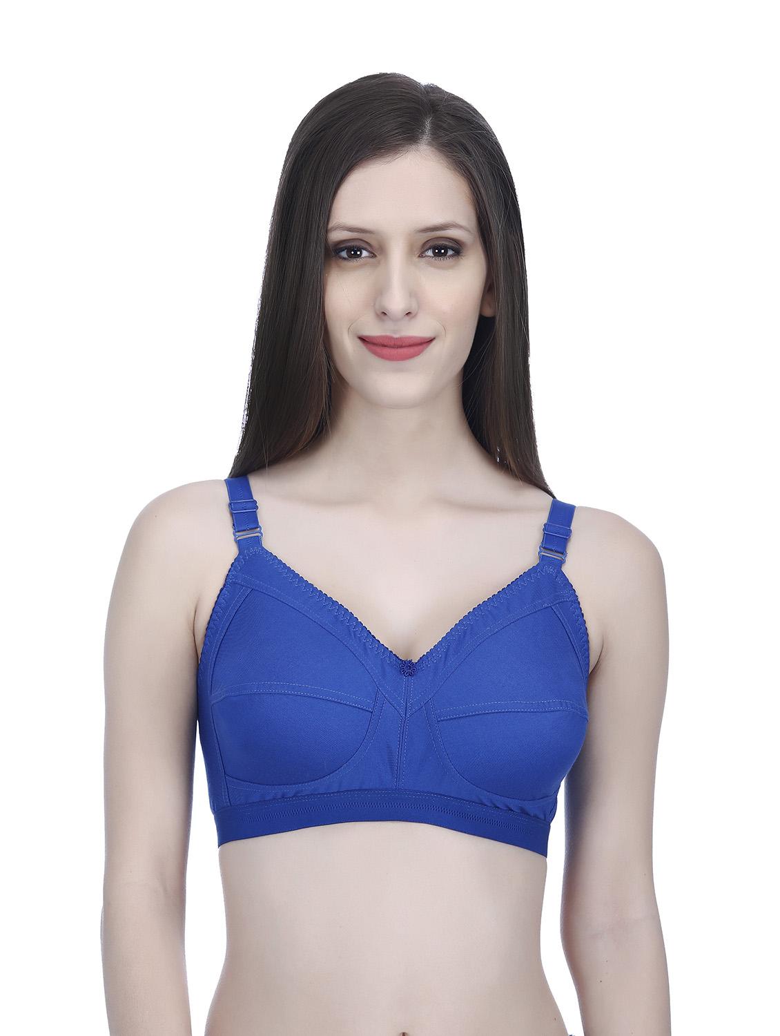 floral patch solid bra 