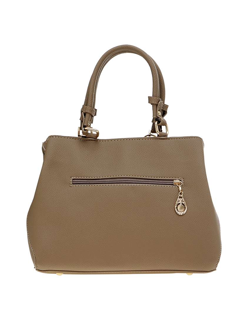 brown leatherette handbag - 14584179 -  Standard Image - 1