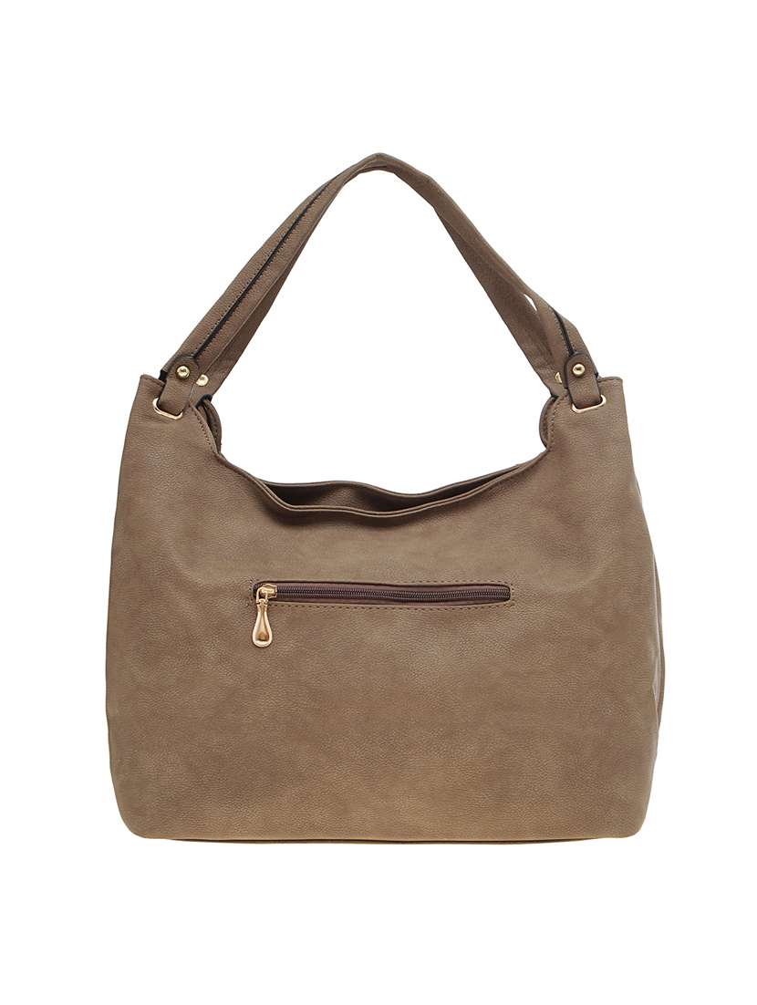 brown leatherette handbag - 14584185 -  Standard Image - 1