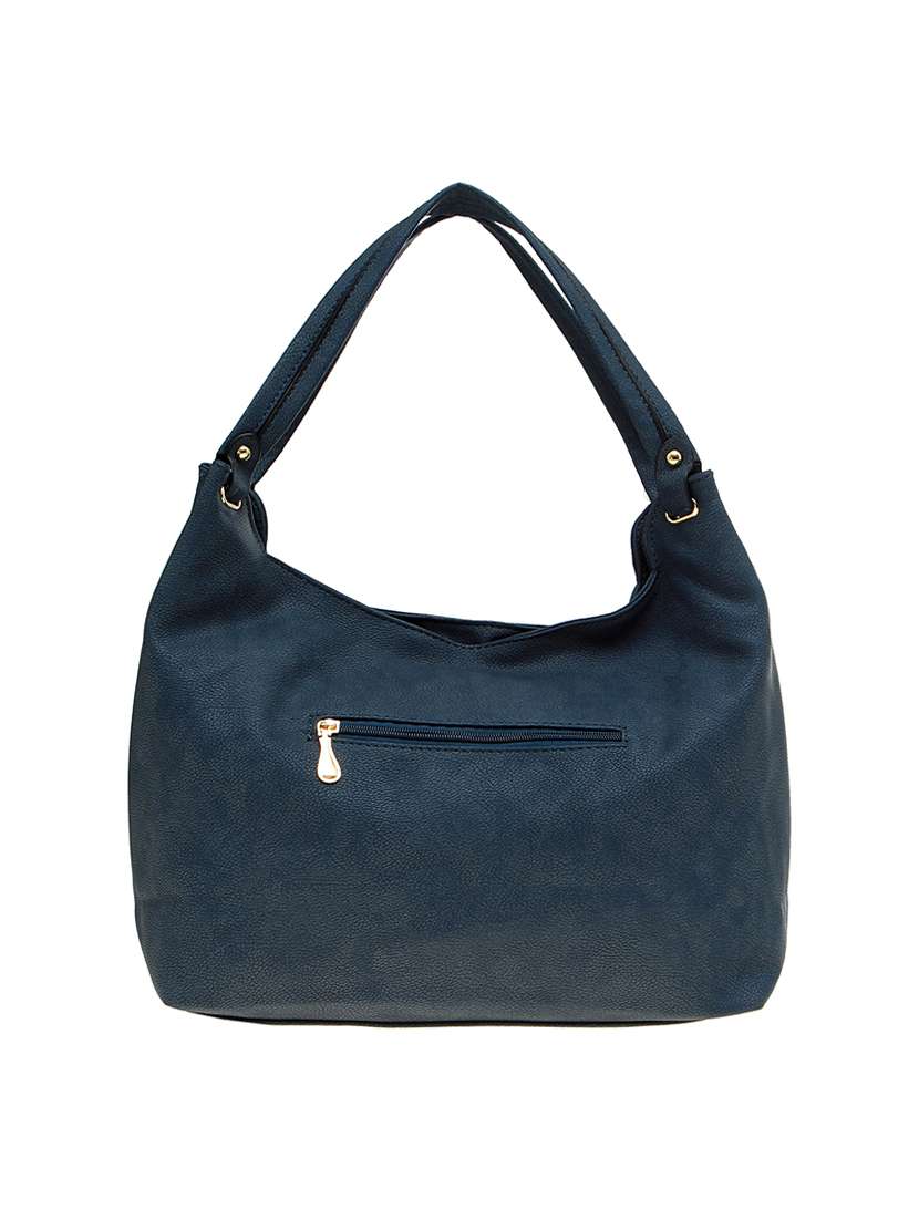 blue leatherette handbag - 14584187 -  Standard Image - 1