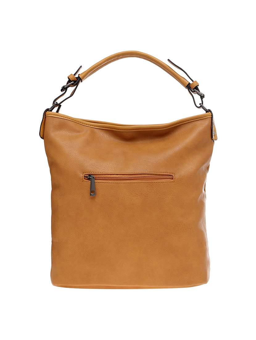 brown leatherette handbag - 14584188 -  Standard Image - 1