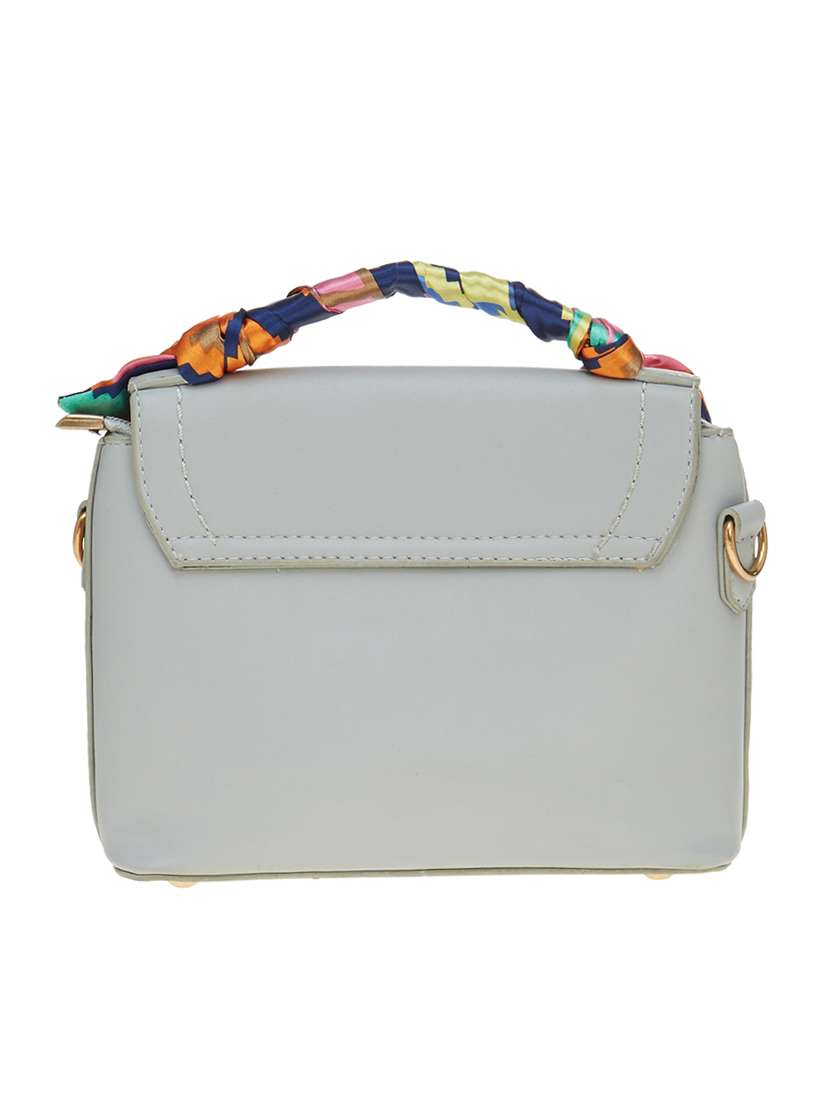 grey leatherette sling bag - 14584207 -  Standard Image - 1