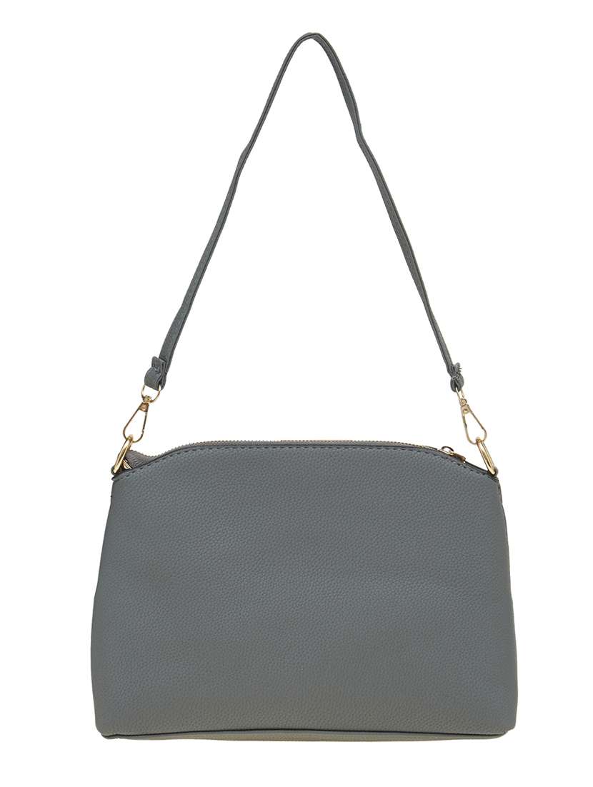 grey leatherette regular sling bag - 14584216 -  Standard Image - 1