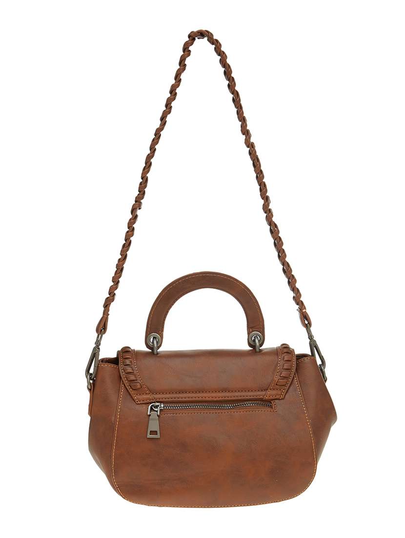 brown leatherette  regular sling bag - 14584219 -  Standard Image - 1