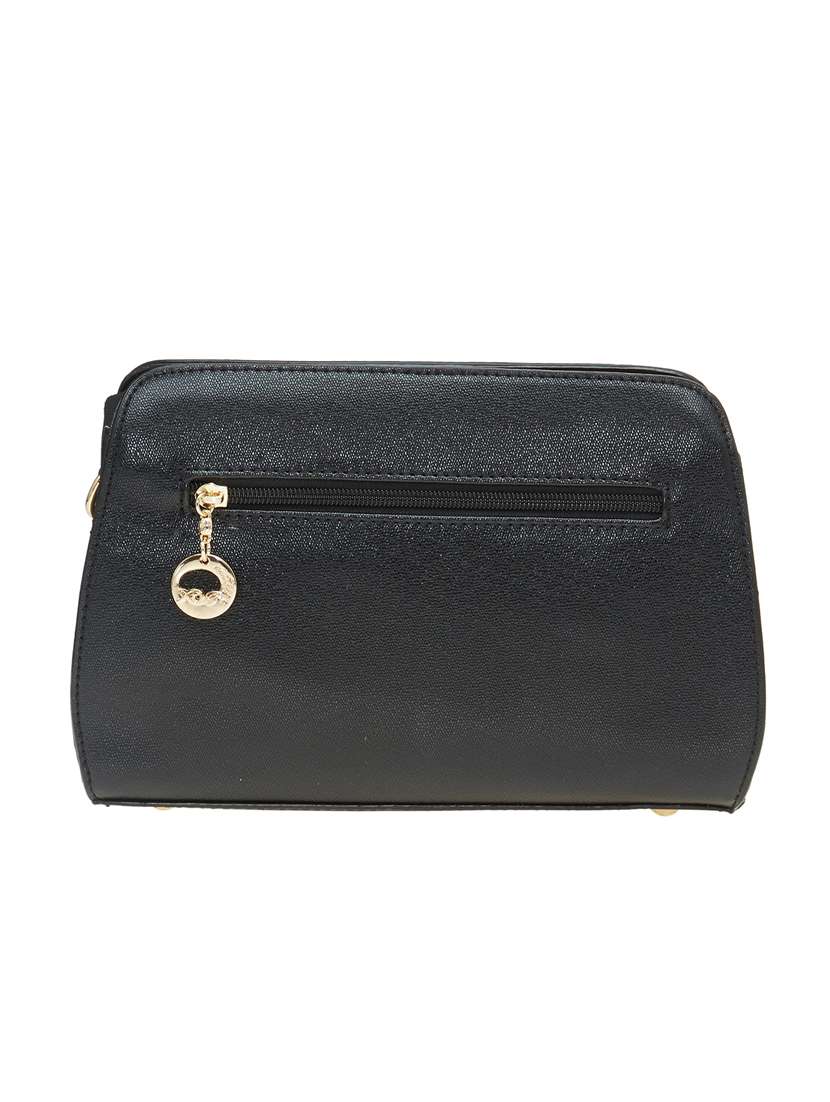 black leatherette sling bag - 14584221 -  Standard Image - 1