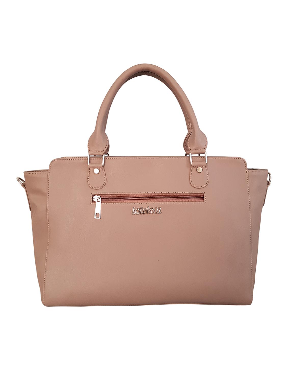 brown leatherette  regular handbag - 14585396 -  Standard Image - 1