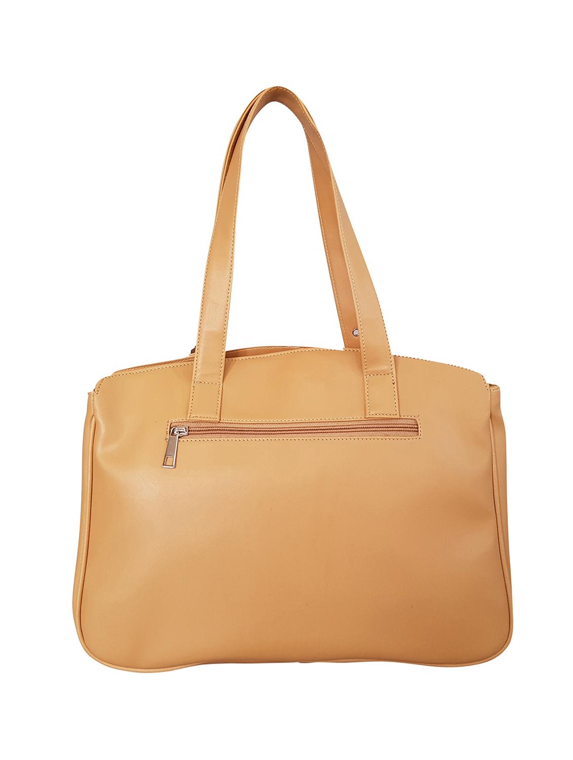 beige leatherette handbag - 14585416 -  Standard Image - 1