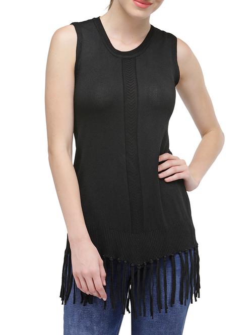 women's straight round neck top - 14590160 - Standard Image - 0