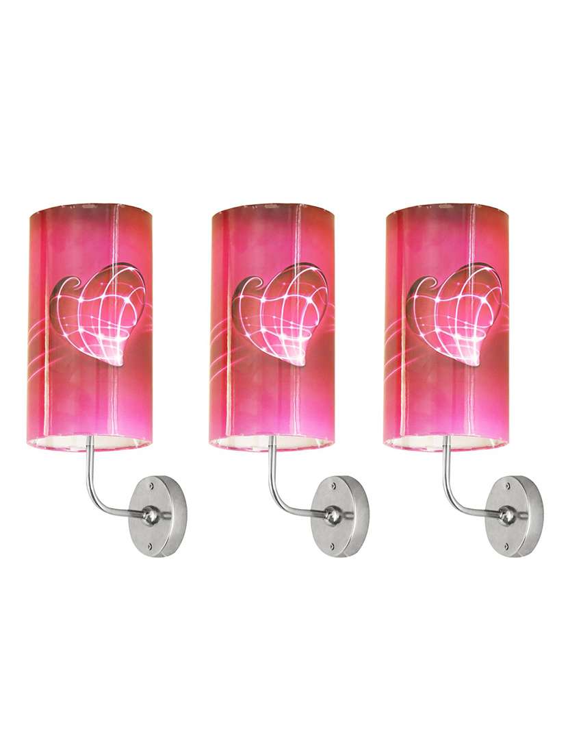 handmade plastic with color paper sheet crafted sceneted wall sconce lamp (set of 3)