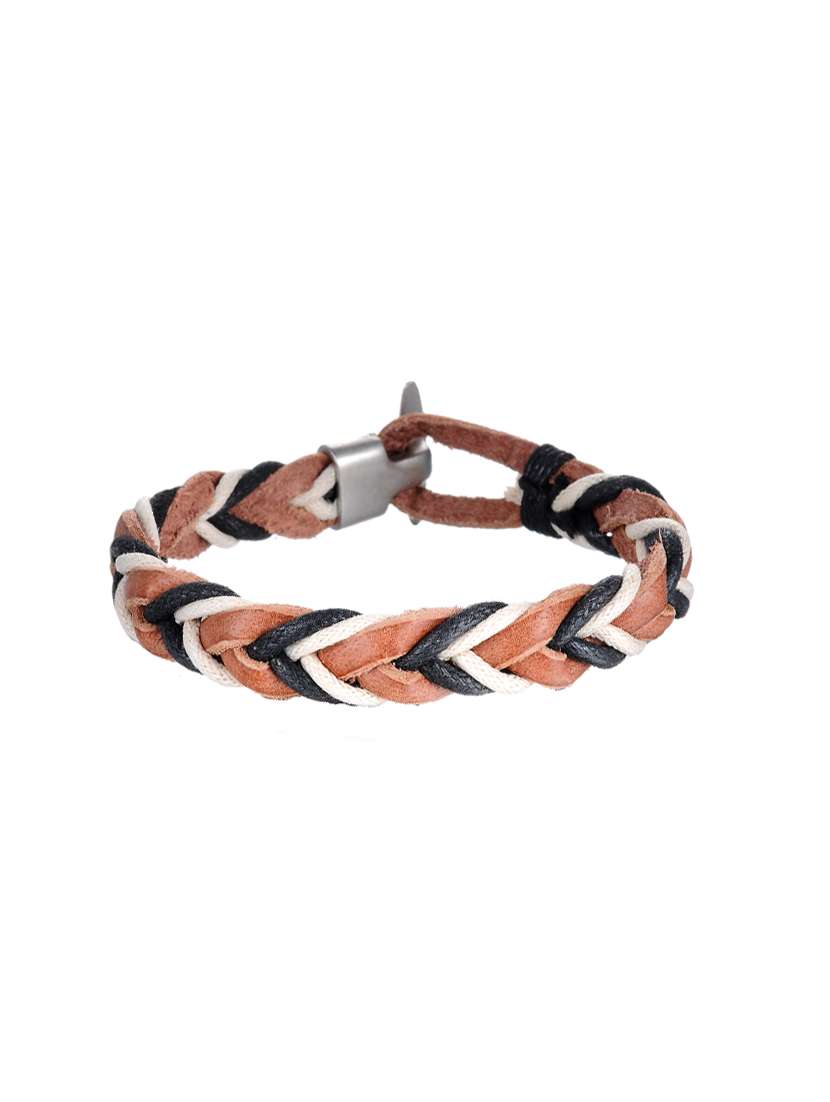 brown leather bracelet