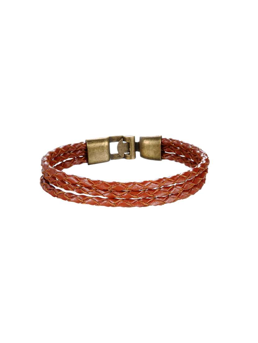 brown leather bracelet