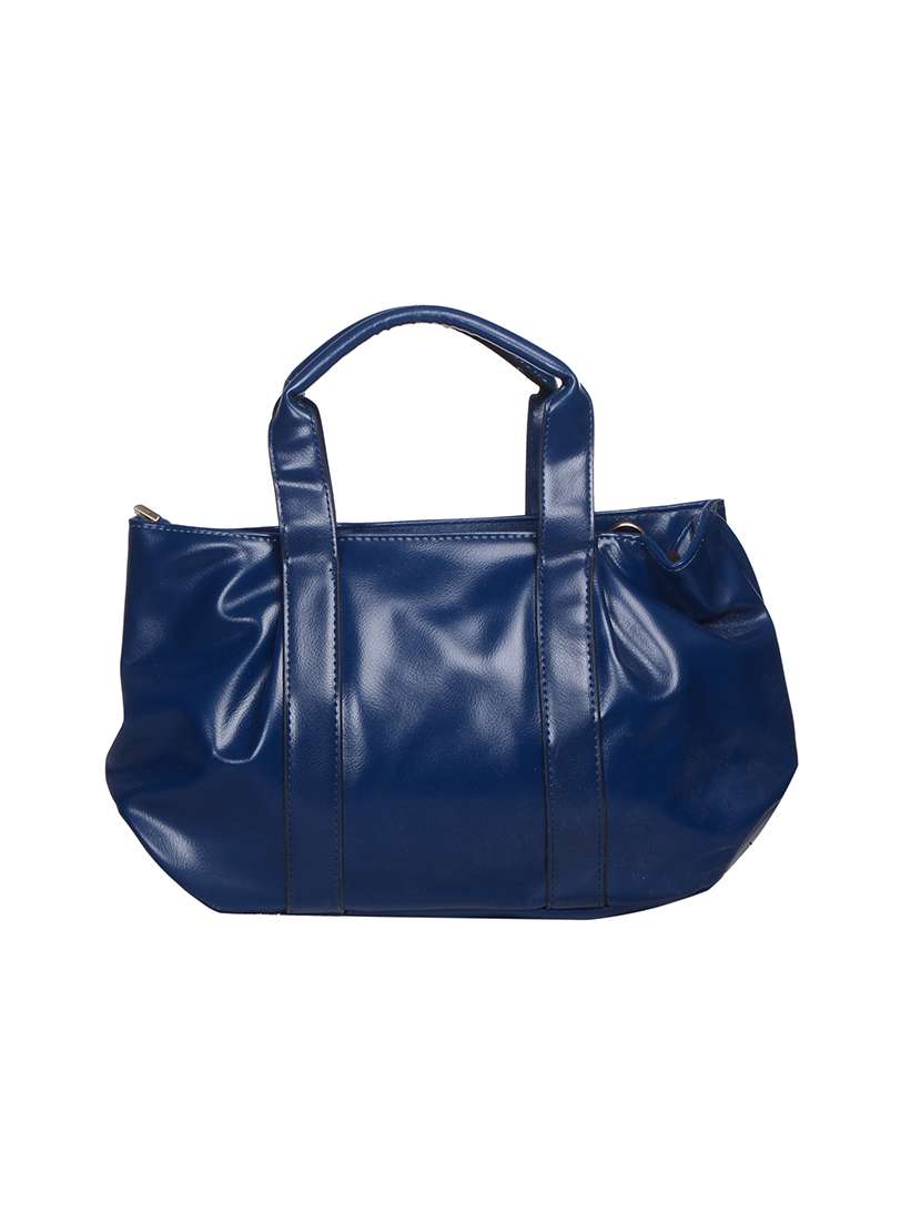 blue leatherette regular handbag - 14605802 -  Standard Image - 1