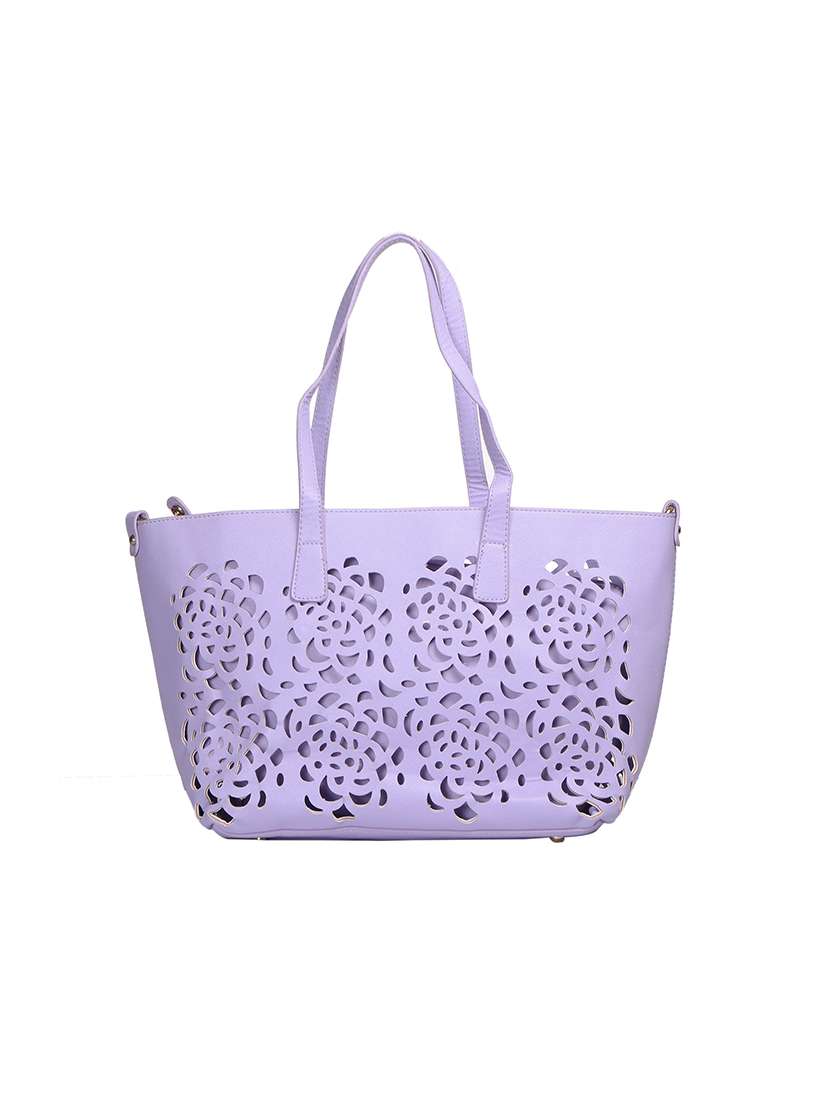 purple leatherette regular handbag - 14605803 -  Standard Image - 1
