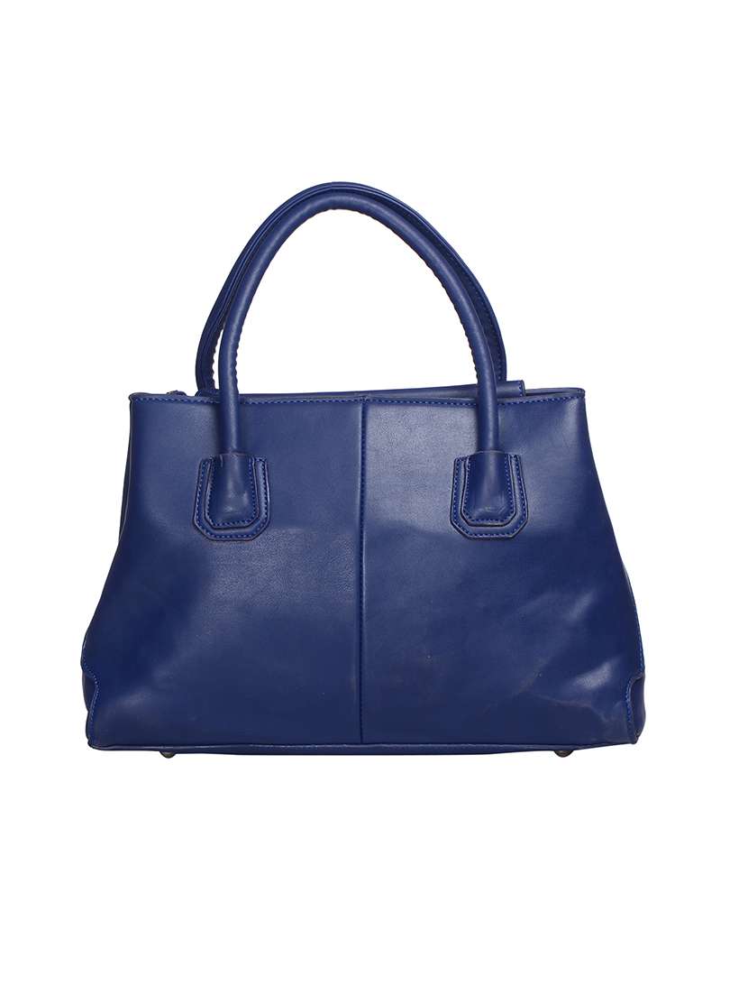 blue leatherette regular handbag - 14605804 -  Standard Image - 1