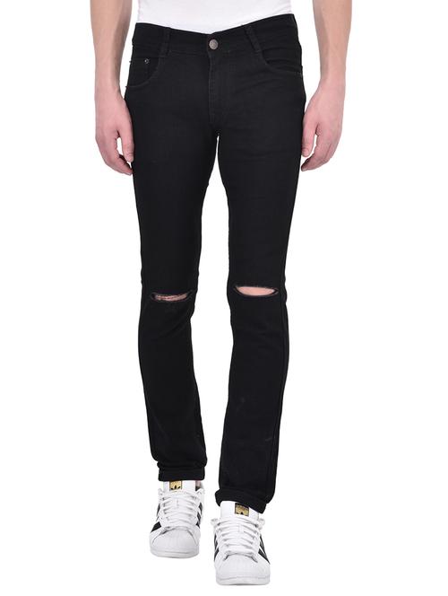 mens slim fit slash knee jeans - 14608775 - Standard Image - 0
