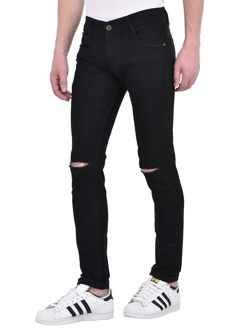mens slim fit slash knee jeans - 14608775 - Standard Image - 1