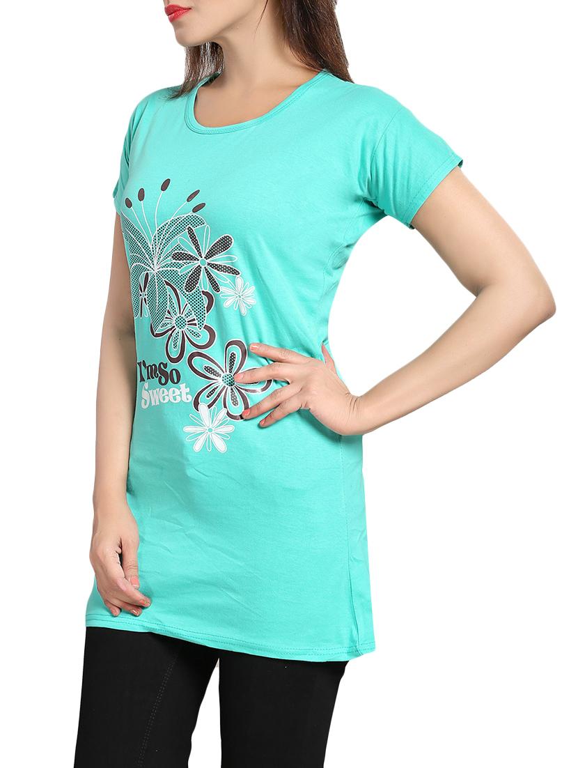 light blue cotton tee - 14609388 - Standard Image - 1