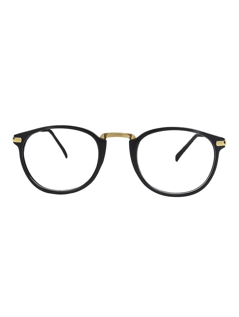zyaden black round eyewear frame