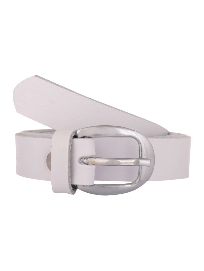 white leather belt