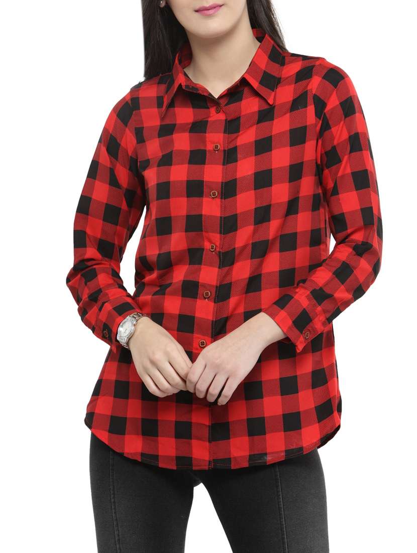 red checkered shirt