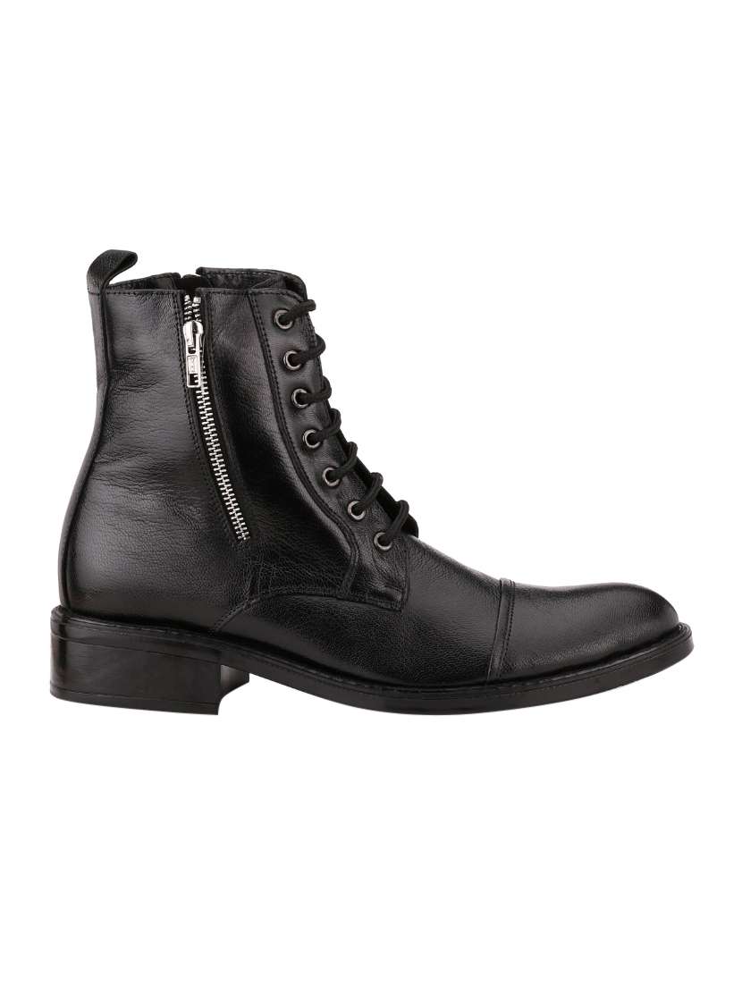 black leather high ankle boot - 14617769 - Standard Image - 1