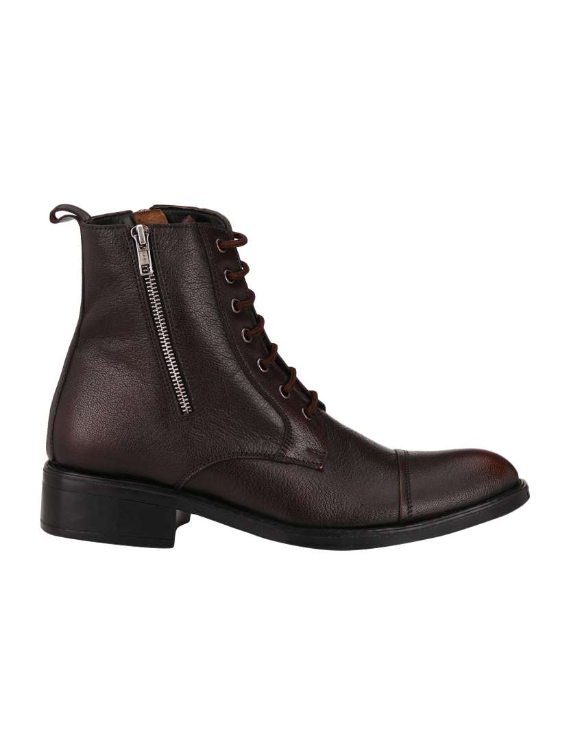 brown leather high ankle boot - 14617770 - Standard Image - 1