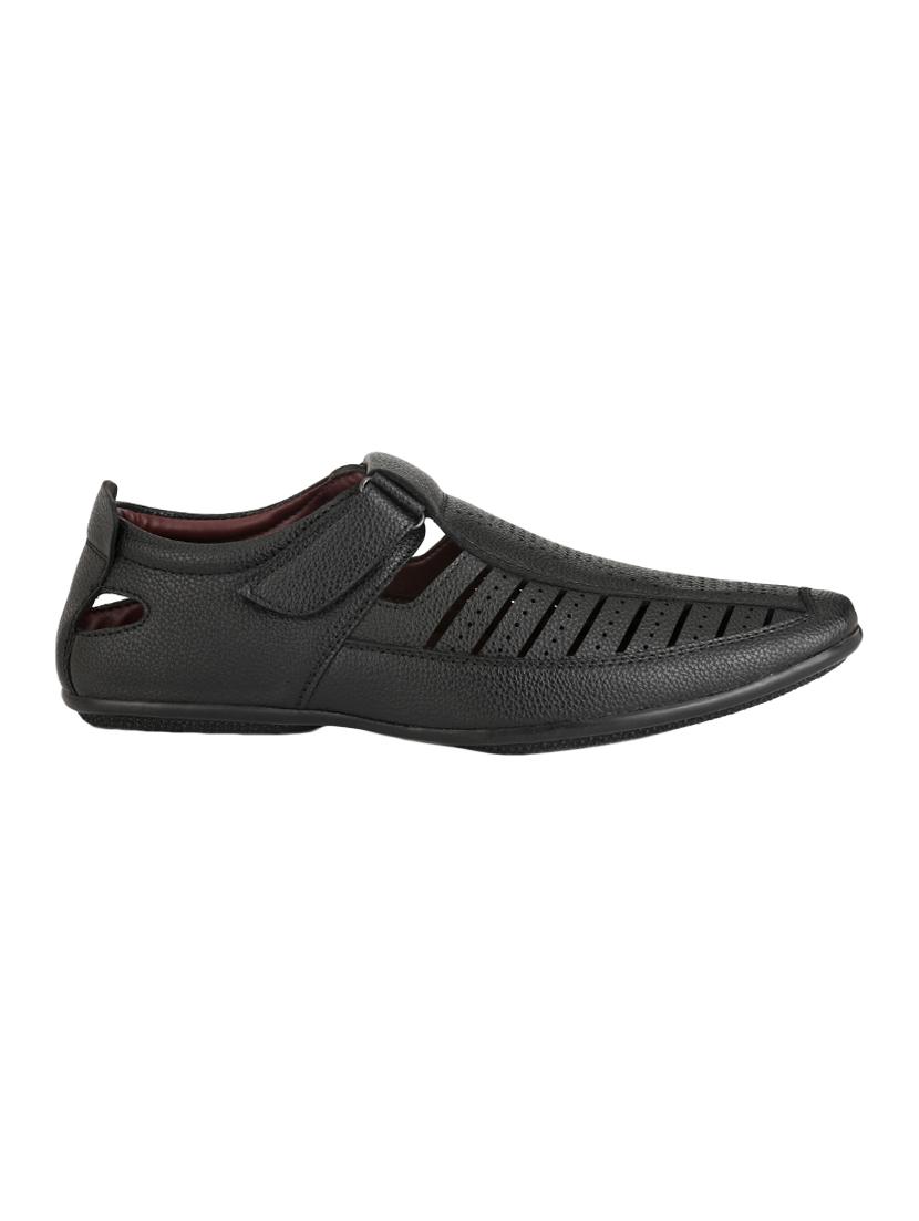 black leather slip on sandals - 14617780 - Standard Image - 1