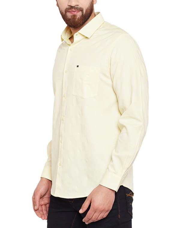 yellow cotton casual shirt - 14619671 -  Standard Image - 1