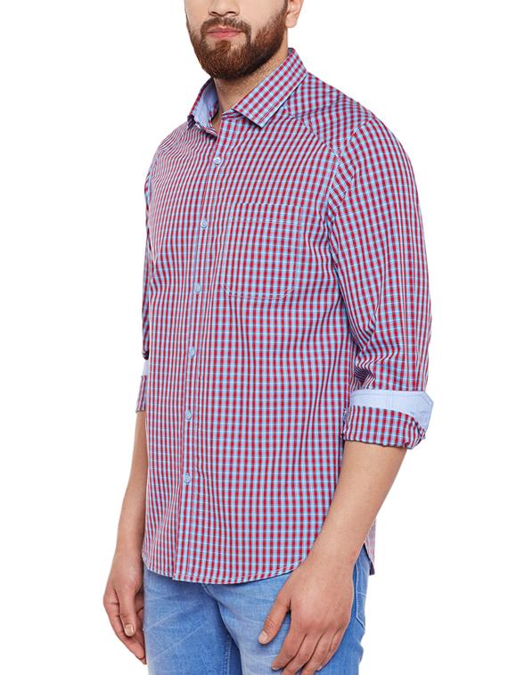 red cotton casual shirt - 14619682 -  Standard Image - 1