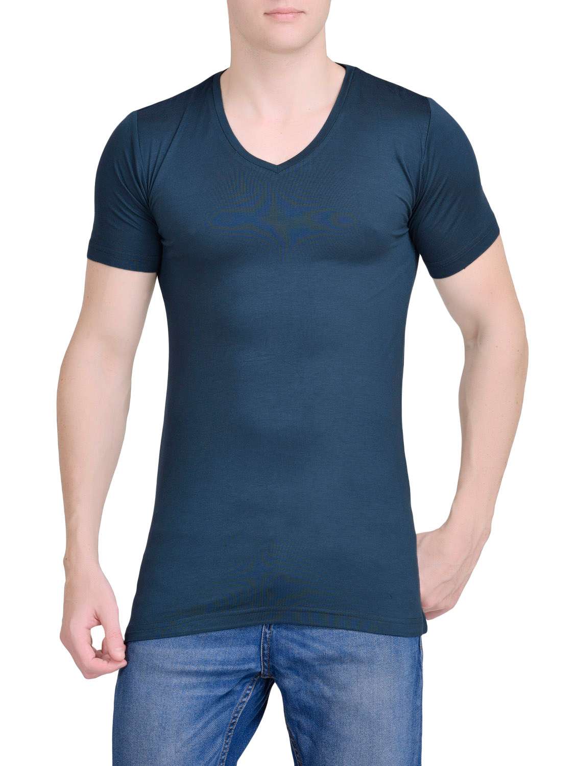 navy blue viscose t-shirt