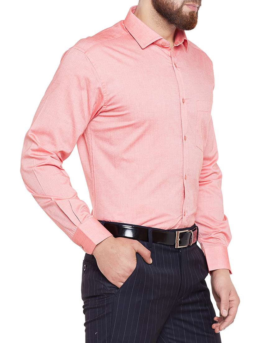 pink cotton formal shirt - 14625844 -  Standard Image - 1