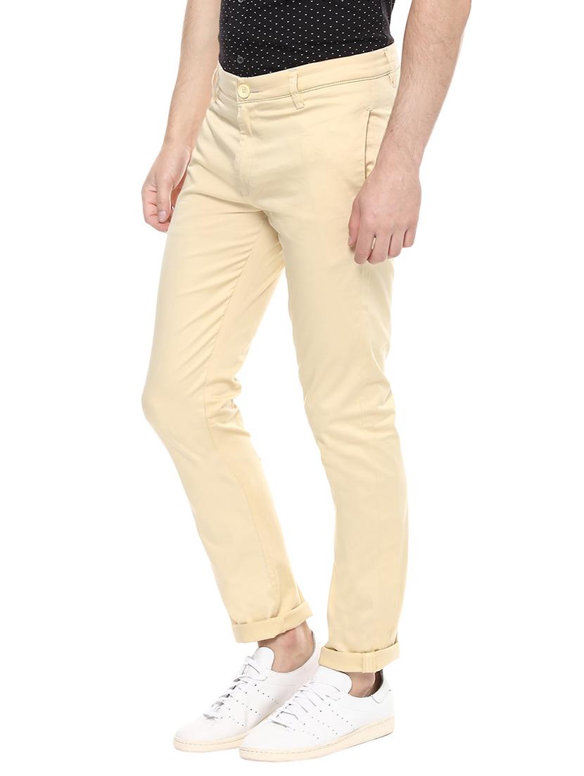 beige cotton chinos casual trousers - 14626095 - Standard Image - 1