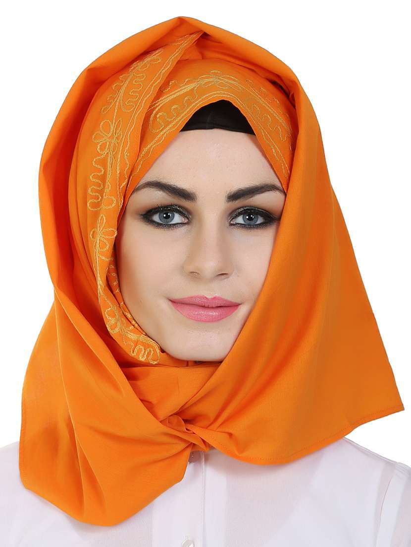 momin libas yellow cotton stole