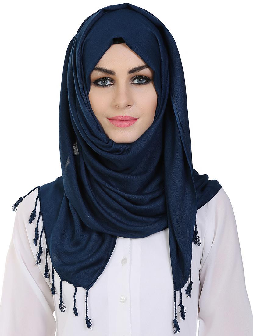 momin libas blue viscose stole - 14626502 - Zoom Image - 0