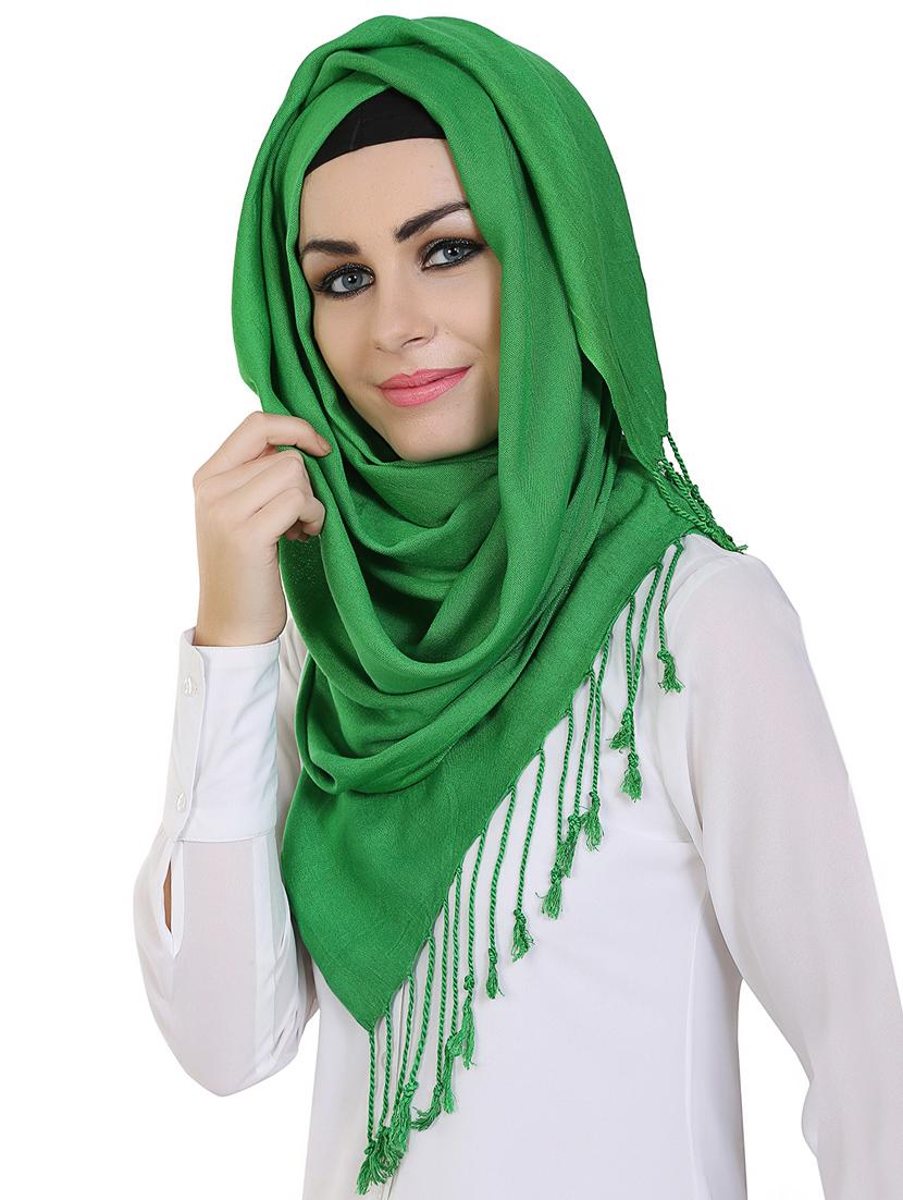momin libas green viscose stole - 14626503 -  Standard Image - 1