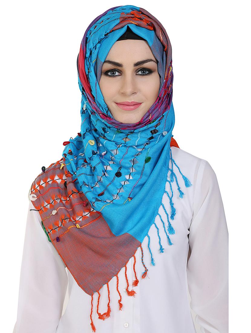momin libas multi colored viscose stole