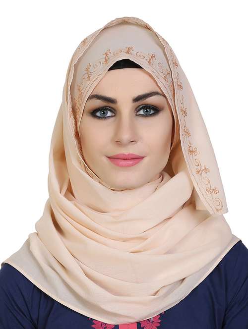 momin libas orange cotton stole - 14626517 - Standard Image - 0