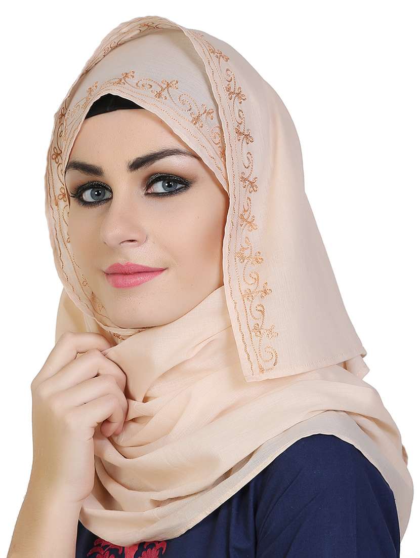 momin libas orange cotton stole - 14626517 - Standard Image - 1