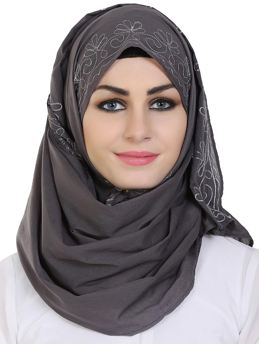 momin libas grey cotton stole - 14626519 - Zoom Image - 0