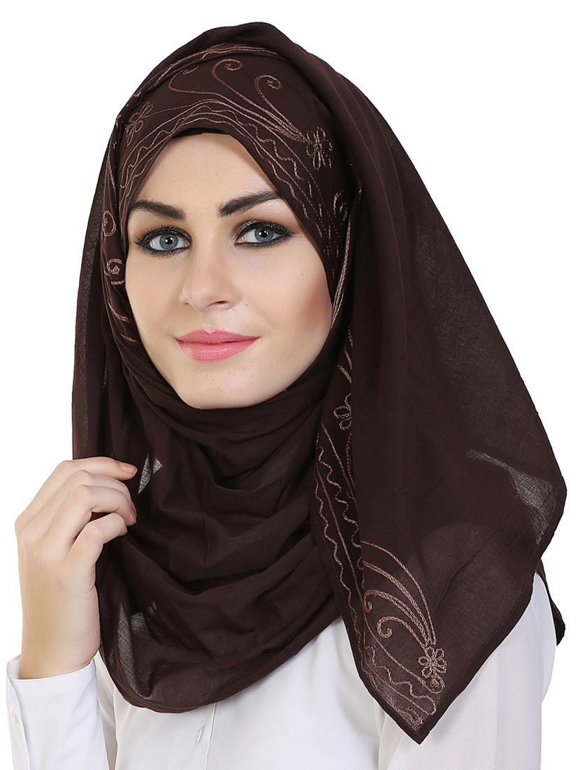 momin libas brown cotton stole - 14626521 - Standard Image - 1