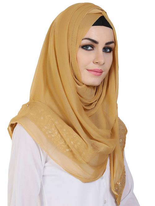 momin libas brown chiffon stole - 14626523 -  Standard Image - 0