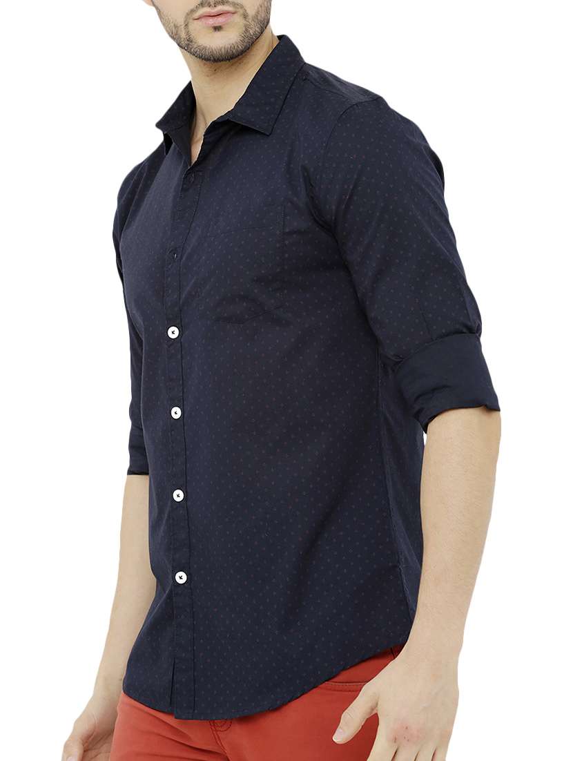 blue cotton casual shirt - 14626873 - Standard Image - 1