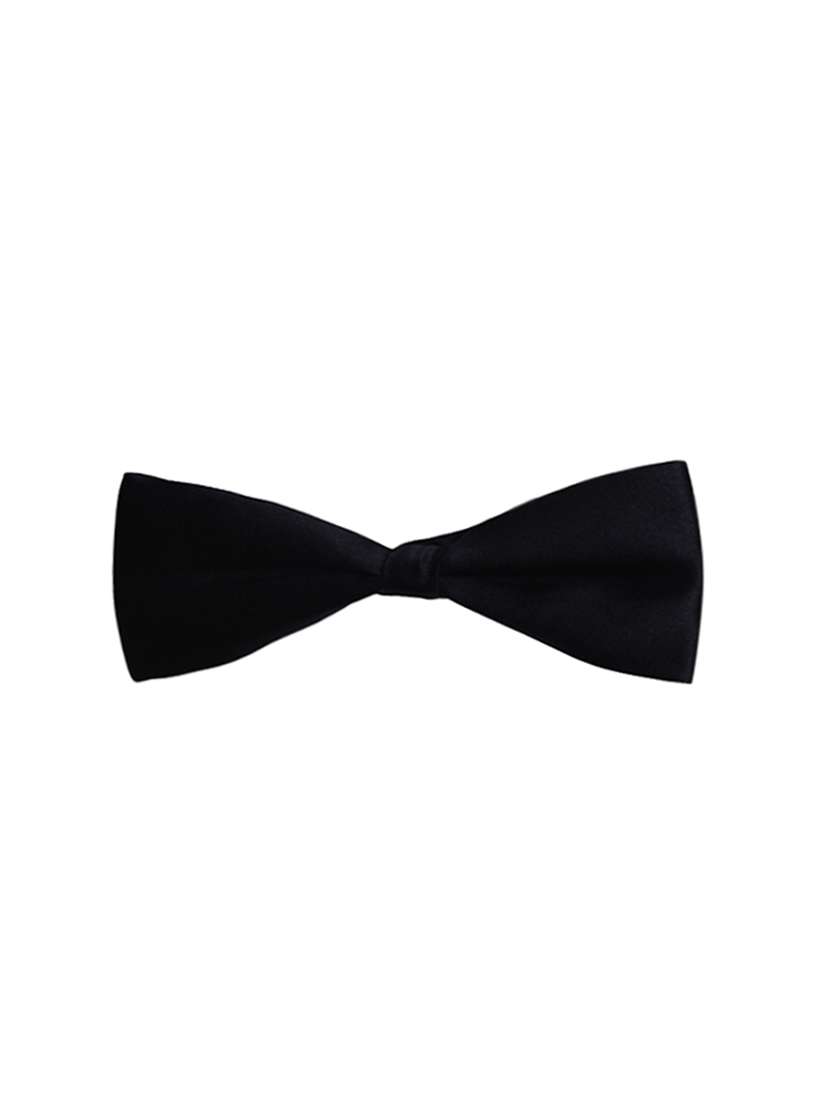 black silk bow tie