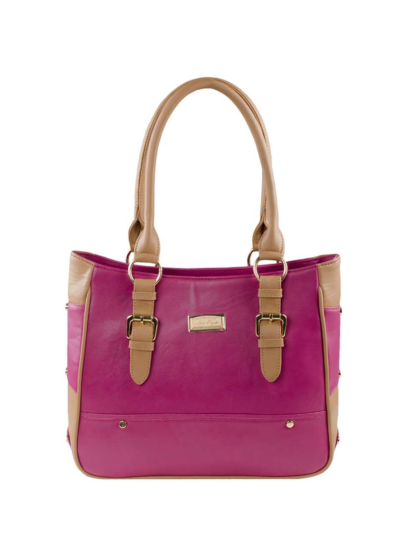 purple  leatherette handbag
