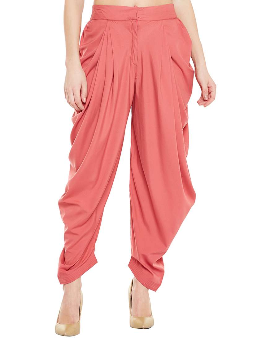 blush pink solid dhoti salwar