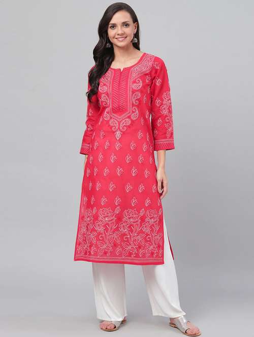 women's straight kurta - 14636604 - Standard Image - 0